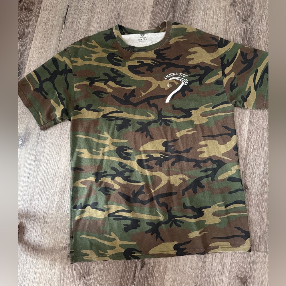 Ink Addict Men's Camouflage Short Sleeve Tee